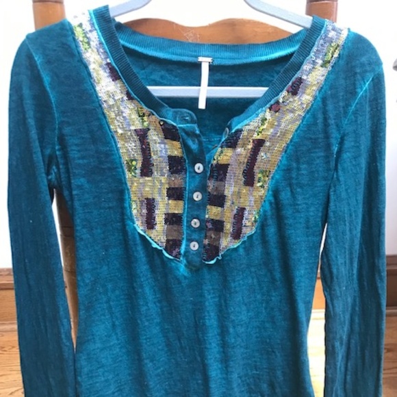 Free People Embellished Long Sleeve - Picture 1 of 1